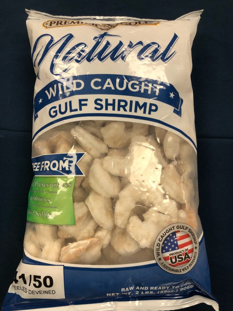 2 lb. 31/40 ct. Gulf Shrimp P&D Tail off Absolutely Fresh Seafood Market